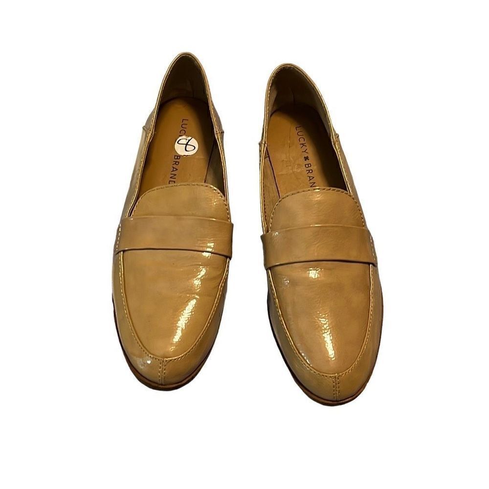 Lucky brand Patent tan  loafers size 8